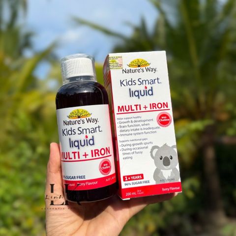 Sắt dạng nước cho bé Nature's Way Kids Smart Liquid Multi + Iron 200ml, hỗ trợ tăng cường sức khỏe.