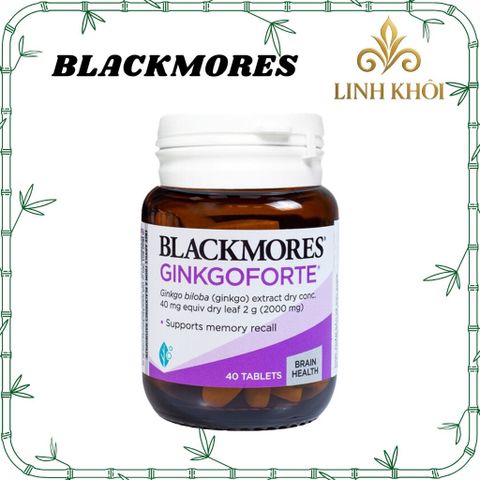 [Nhập khẩu] Viên uống hỗ trợ trí não, cải thiện trí nhớ Blackmores Ginkgoforte 40 viên - linhkhoistore.