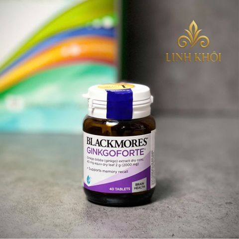 [Nhập khẩu] Viên uống hỗ trợ trí não, cải thiện trí nhớ Blackmores Ginkgoforte 40 viên - linhkhoistore.