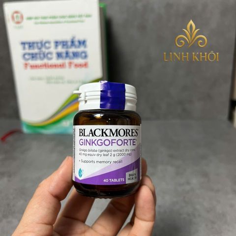 [Nhập khẩu] Viên uống hỗ trợ trí não, cải thiện trí nhớ Blackmores Ginkgoforte 40 viên - linhkhoistore.