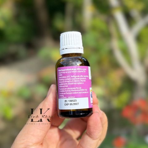 Vitamin D3 dạng nước cho bé Nature's Way Kids Smart Infant Drops VD3 13ml.