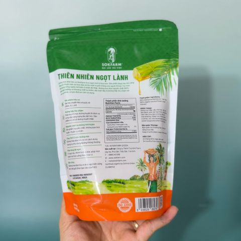 Đường hoa dừa hữu cơ Sokfarm 300g - Organic Coconut Flower Sugar - hàng Việt.