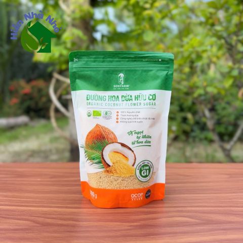 Đường hoa dừa hữu cơ Sokfarm 300g - Organic Coconut Flower Sugar - hàng Việt.