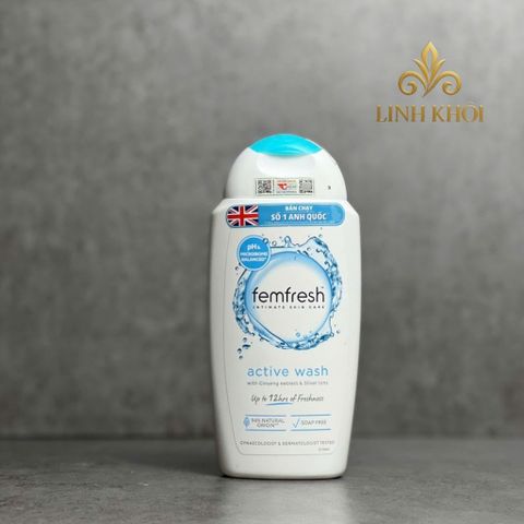 [Nhập khẩu] Dung dịch vệ sinh phụ nữ Femfresh Active Wash 250ml hàng Anh - linhkhoistore.