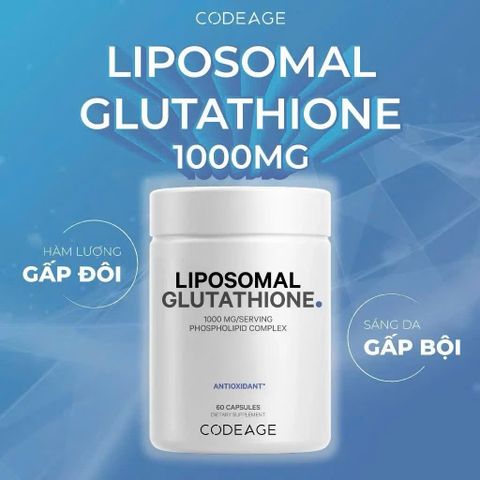 (Mỹ) Codeage Liposomal Glutathione Viên Uống Hỗ Trợ Trắng Da Thải Độc Gan Nhập Khẩu Chính Hãng