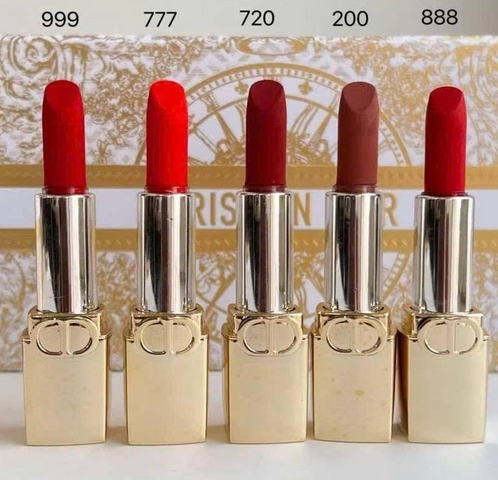  Set Son Mini Dior Rouge Dior 5 Cây 1.5g Bản 2025 Vỏ Vàng - Son Môi Cao Cấp Pháp, Sang Trọng, Tôn Vẻ Đẹp Quyến Rũ