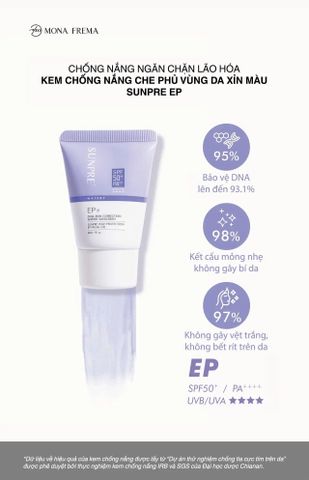 Kem Chống Nắng Mona Frema Sunpre Sunpre High Protection Ep Facial Gel 30ml