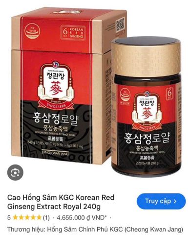 Cao hồng sâm chính phủ KGC Jung Kwan Jang Hàn Quốc 240 gram