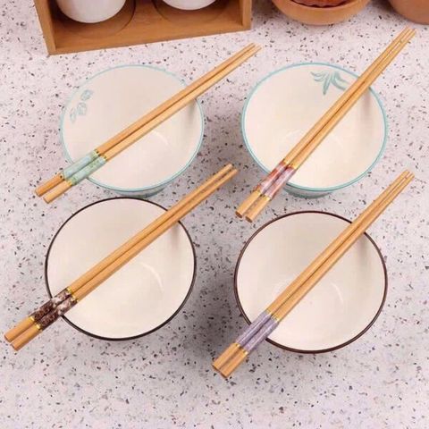Set 10 đôi đũa trúc Nhật họa tiết (Họa tiết ngẫu nhiên) (TH285)