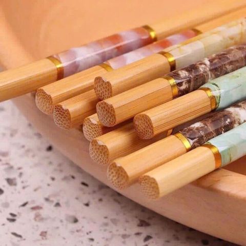 Set 10 đôi đũa trúc Nhật họa tiết (Họa tiết ngẫu nhiên) (TH285)