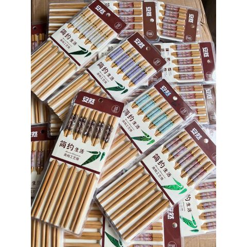 Set 10 đôi đũa trúc Nhật họa tiết (Họa tiết ngẫu nhiên) (TH285)