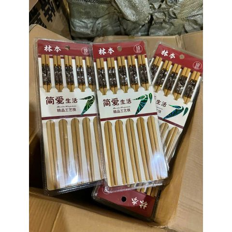 Set 10 đôi đũa trúc Nhật họa tiết (Họa tiết ngẫu nhiên) (TH285)