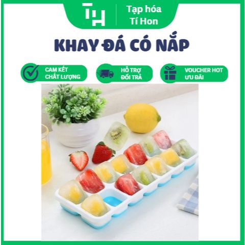 Khay đá có nắp hàng nhựa Việt Nhật (Màu ngẫu nhiên) (TH286)
