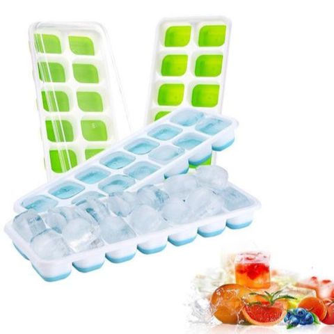Khay đá có nắp hàng nhựa Việt Nhật (Màu ngẫu nhiên) (TH286)
