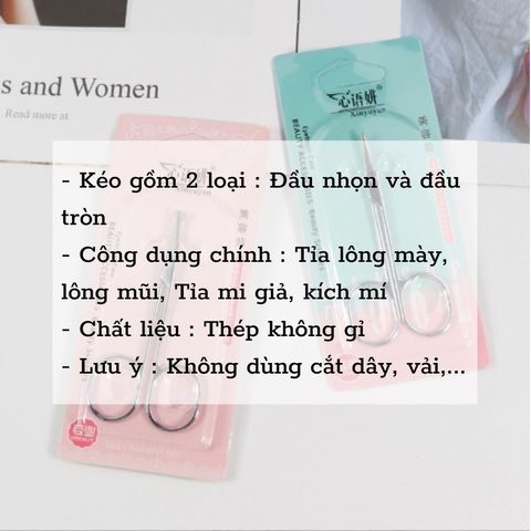 Kéo cắt tỉa lông mày và lông mũi (TH291)