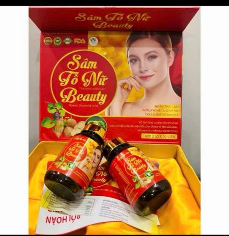 sâm tố nữ beauty nguyên hộp 2 lọ tổng 60 viên , giúp đẹp da cân bằng nội tiết, giảm khô hạn