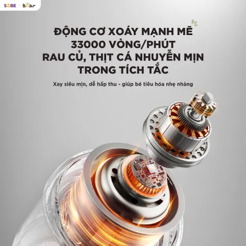 Máy xay nấu thức ăn 0.35L Bear BFM-045KN 733030