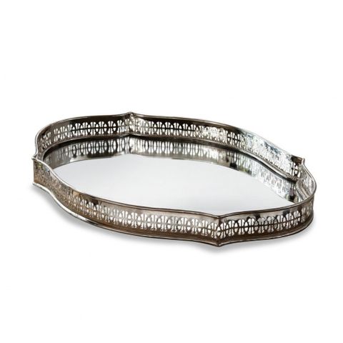 Khay đựng đồ Loberon TABLETT CUMONT màu bạc 733031