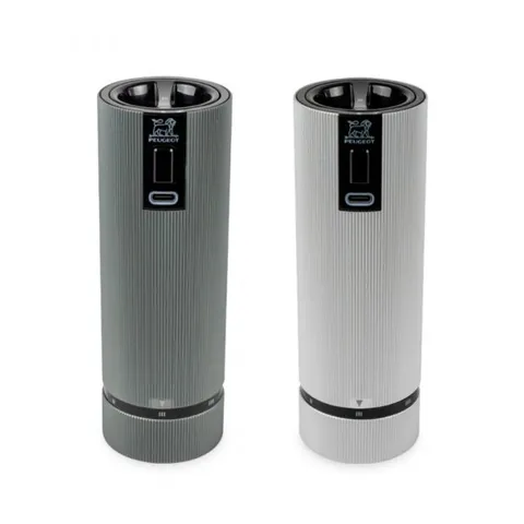 Bộ 2 Cối Xay Tiêu Muối Peugeot Line Electric u'Select 2/43148 15cm Màu Xám Carbon & Xám Nhôm 733042
