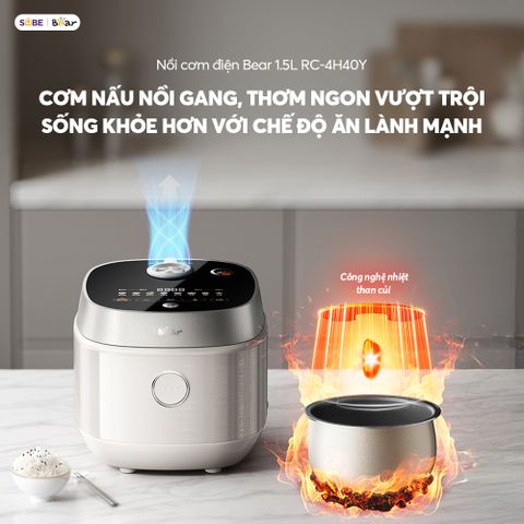 Nồi cơm điện Bear 1.5L RC-4H40Y 733068
