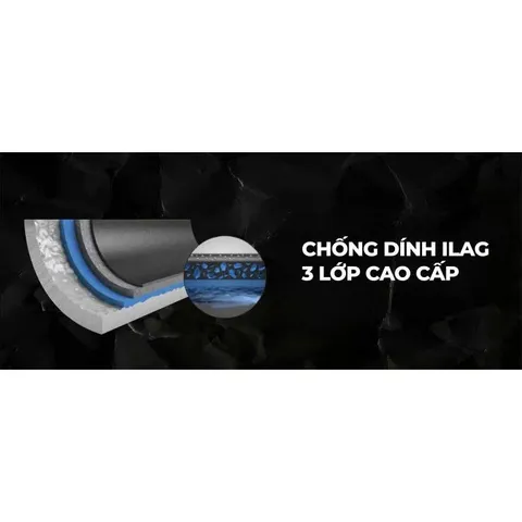 Chảo wok inox 5 lớp chống dính tổ ong Thụy Sĩ La gourmet Galactic 24cm kèm nắp – 417749 733075