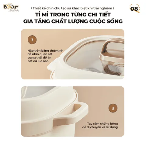 Nồi nấu chậm 1.6L Bear SB-NNC16 733085