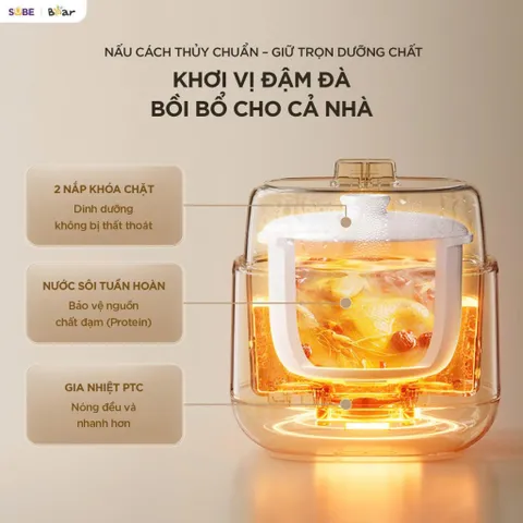 Nồi nấu chậm Bear 0.8L EST- 085DH 733094