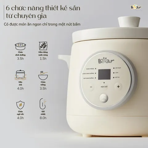 Nồi nấu chậm 1.5L Bear SB-NNC15 733093