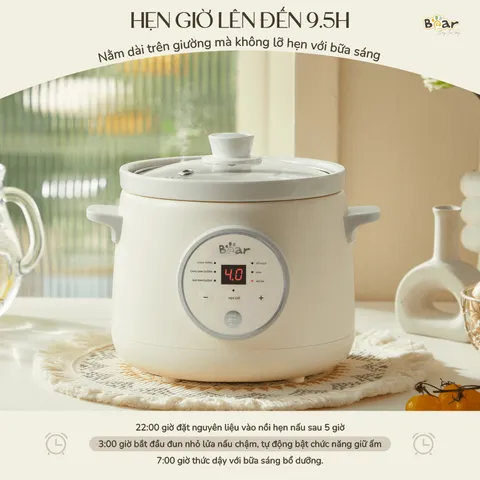 Nồi nấu chậm 1.5L Bear SB-NNC15 733093