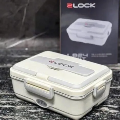 Hộp cơm cắm điện 3 ngăn inox 2LOCK korea