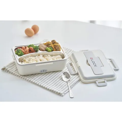 Hộp cơm cắm điện 3 ngăn inox 2LOCK korea
