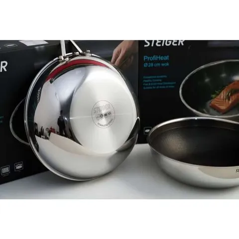 CHẢO XÀO CHỐNG DÍNH STEIGER PROFIHEAT 28CM WOK 733121