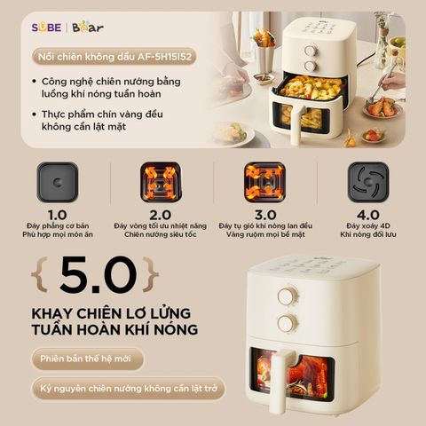 Nồi chiên không dầu Bear 5L AF-5H15I52 733127