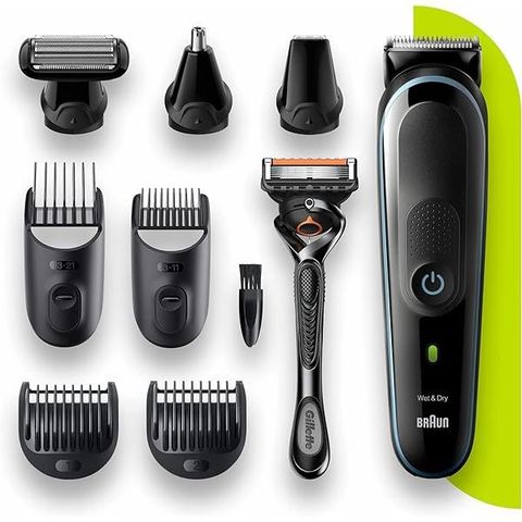 Tông Đơ Chuyên Cạo Tỉa Râu, Tóc, Lông Mũi, Tạo Kiểu Râu Braun MGK5280, 9-in-1