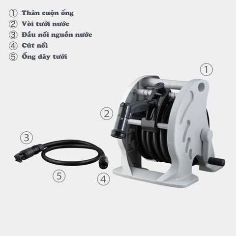 Bộ vòi thu rút tưới vườn Takagi Mercury 2 Twister (CG) 15m RT215CG 733173