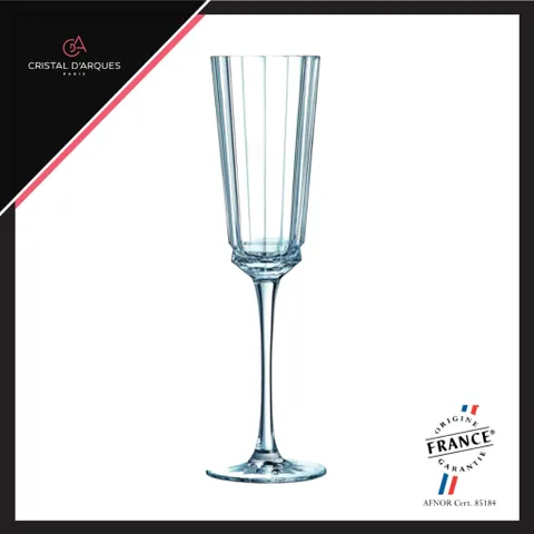 BỘ 6 LY CHAMPAGNE PHA LÊ PHÁP CRISTAL D'ARQUES MACASSAR