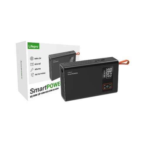 Máy bơm lốp ô tô kèm kích bình đa năng Lifepro SmartPOWER