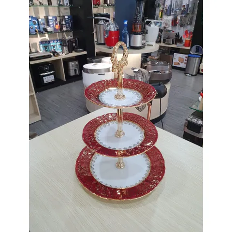 Kệ bánh 3 tầng Imperial hoàng gia viền vàng sang trọng