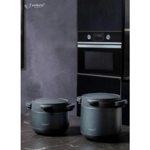 Nồi ủ chân không 2 tay cầm Kitchen Mate Kaiyo, dung tích 3L, màu ghi [mã KTC-6926]