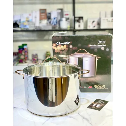 NỒI LUỘC GÀ INOX CIWETE ROYAL KNIGHT SERIES 28CM VUNG KÍNH