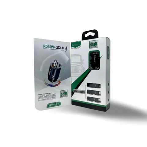 Bộ dây 3in1 + củ sạc nhanh tích hợp PD3.0/QC4.0 trên ô tô Lifepro L838