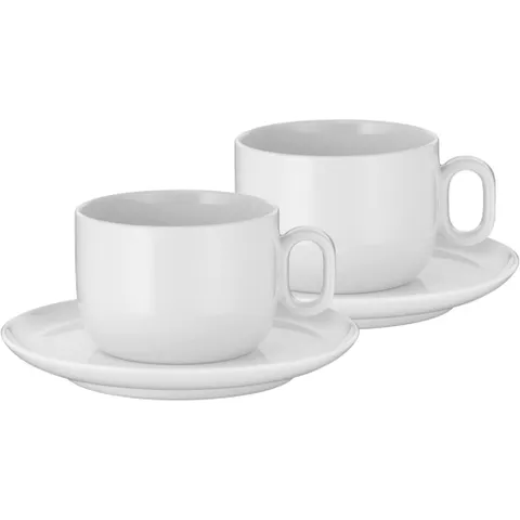 Set 2 cốc thấp Cappuccino kèm đĩa WMF Cup Barista Large Coffee Mug 160ml (Made in Germany) 733359