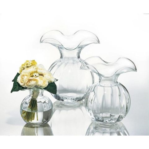 Lọ hoa pha lê IVV Primula trắng 24cm