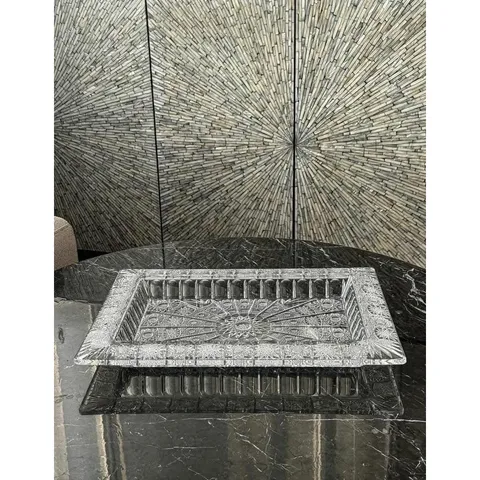 KHAY CHỮ NHẬT THÀNH CAO M57 Crystal Bohemia - Size 41cm