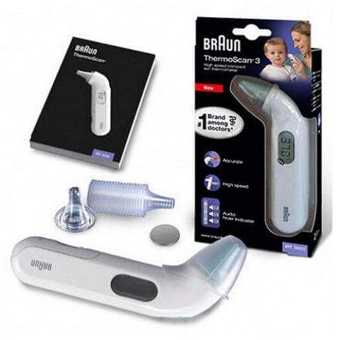 Nhiệt kế điện tử BRAUN ThermoScan 3 IRT 3030 đo tai chính hãng (hàng Đức)