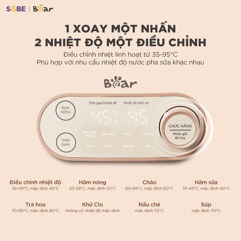 Máy hâm sữa tiệt trùng Bear WW-4H12M