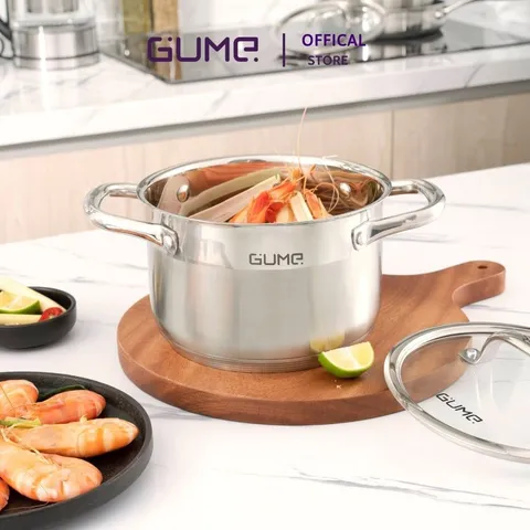 Bộ 3 nồi Inox đáy 5 Lớp GUME GMP20 Hàn Quốc