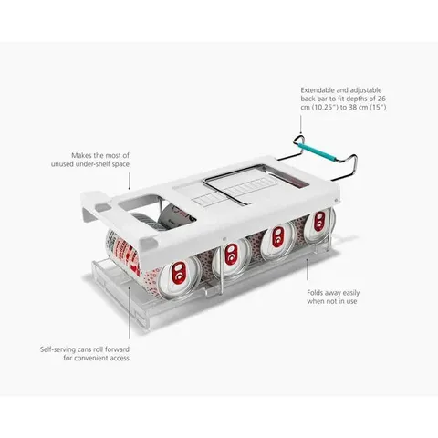 Giá để lon trong tủ lạnh Joseph Joseph 8500007 màu trắng