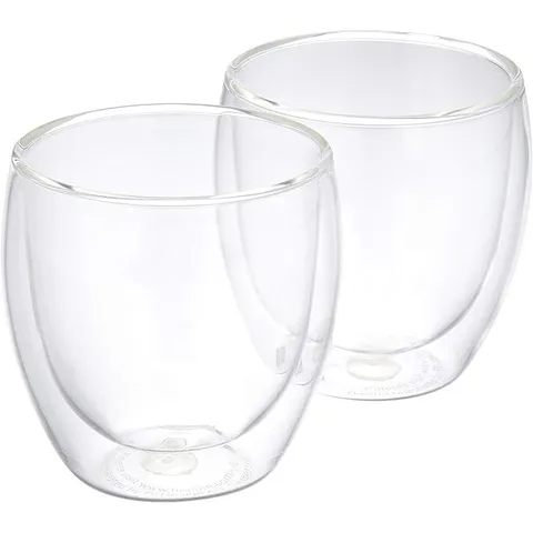 Bộ 2 cốc thủy tinh Bodum Pavina Double Wall Thermo-Glasses 250ml 2 lớp chịu nhiệt
