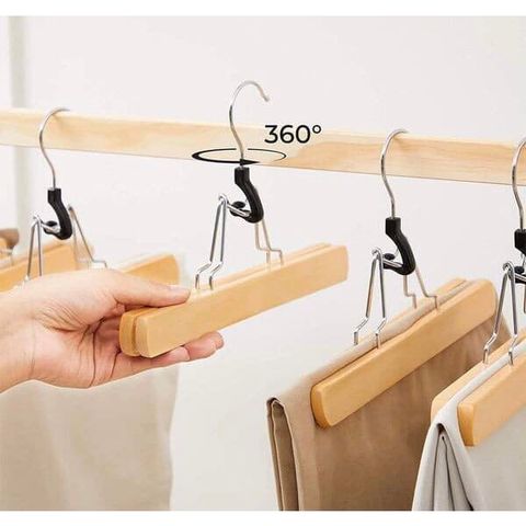 Set 12 chiếc mắc treo quần áo Songmics Trouser Hangers dành cho quần và váy